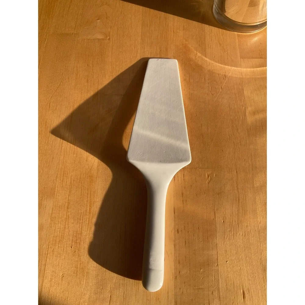 Vintage Ceramic Christmas Poinsettia Cake Pie Server Holiday Serving Utensil